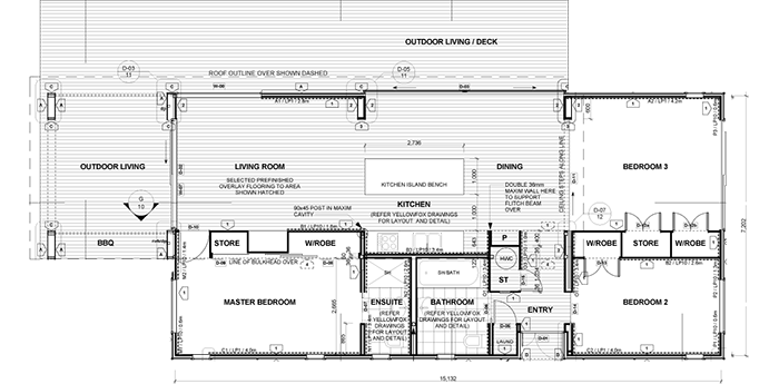 Axis 3 Bedroom Transportable Homes House Plan