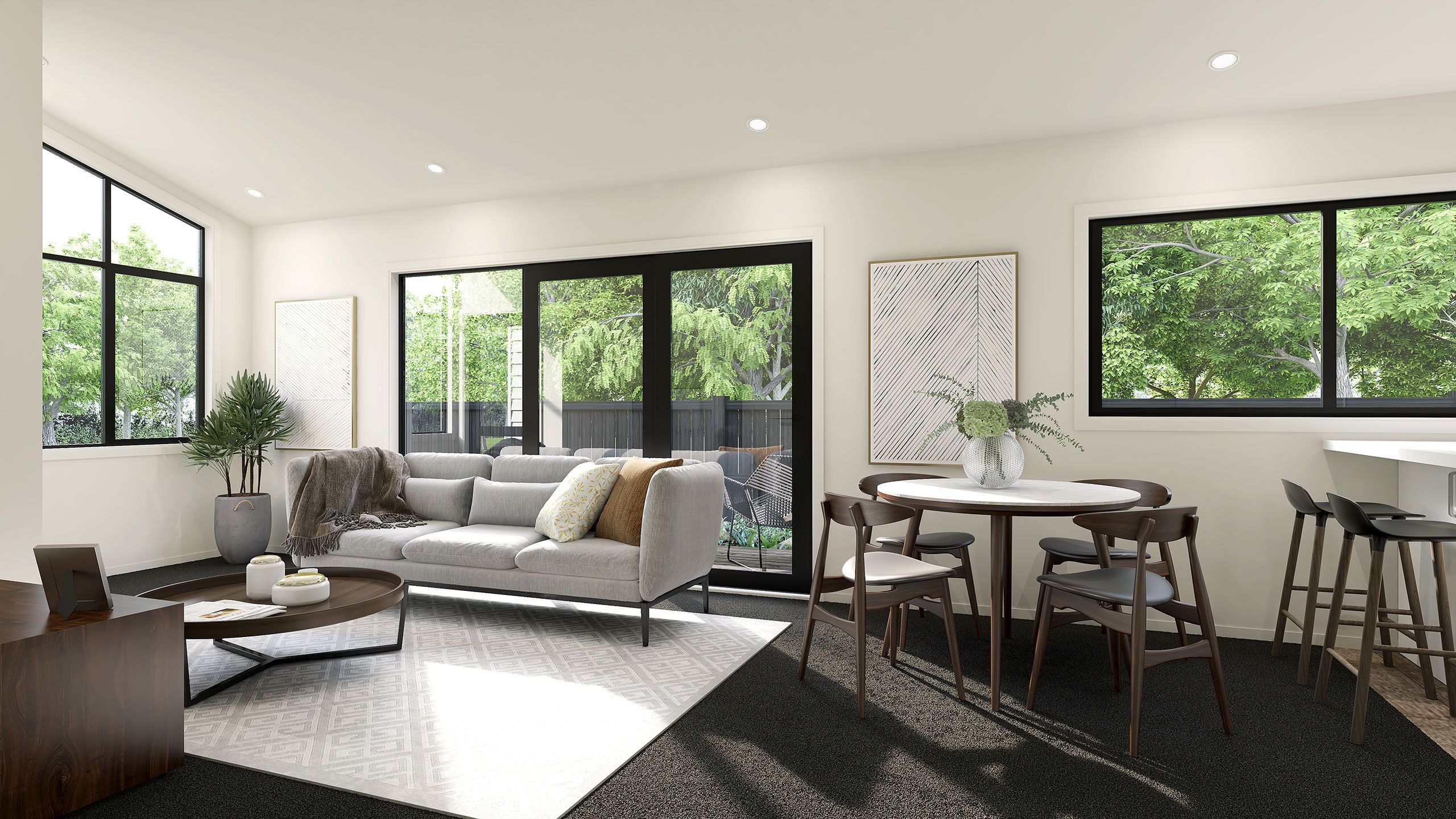 Open concept living area