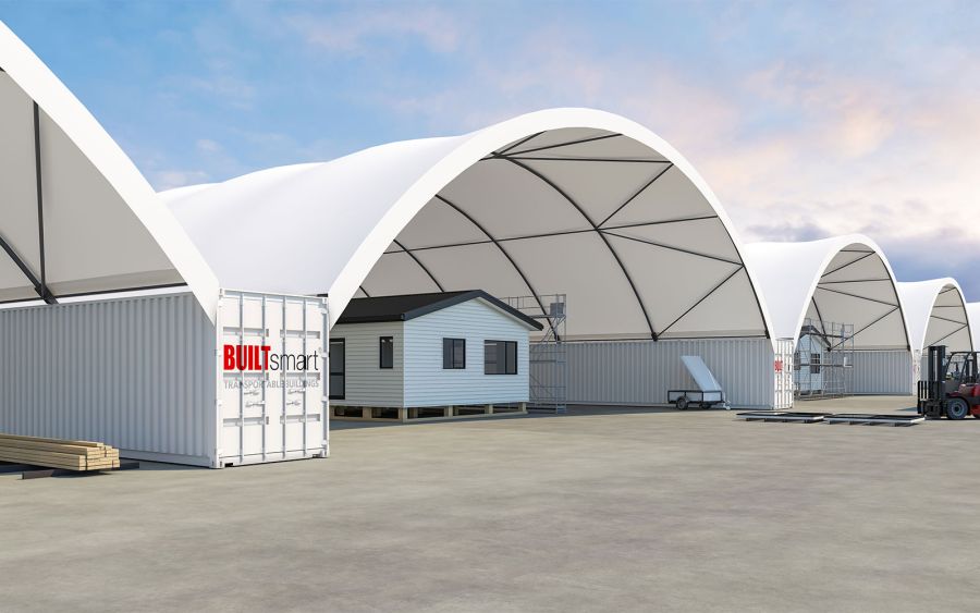 Builtsmart covered house factory in Gisborne, New Zealand